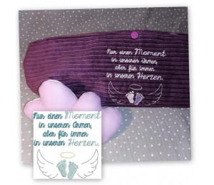Stickdatei - Engel Flügel "Nur einen Moment in unseren Armen,.."